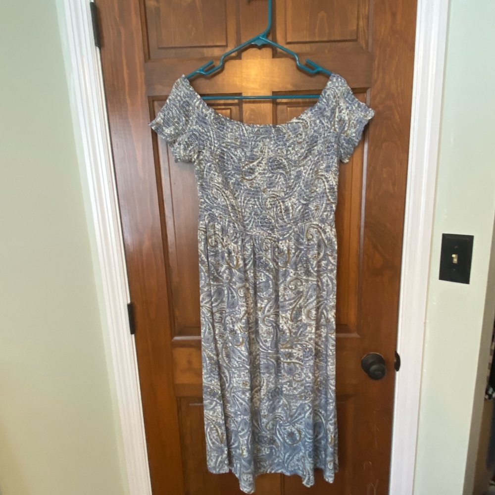 Old Navy Lg off the shoulder ruched midi dress